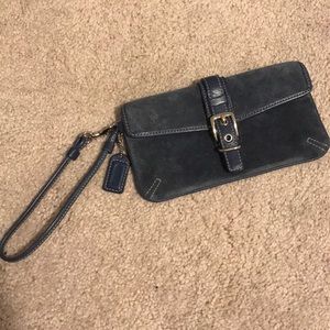 Coach suede wristlet
